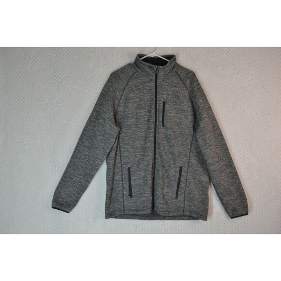 Swiss Tech Men's Large Gray Full Front Zip Fleece Jacket - Picture 1 of 14